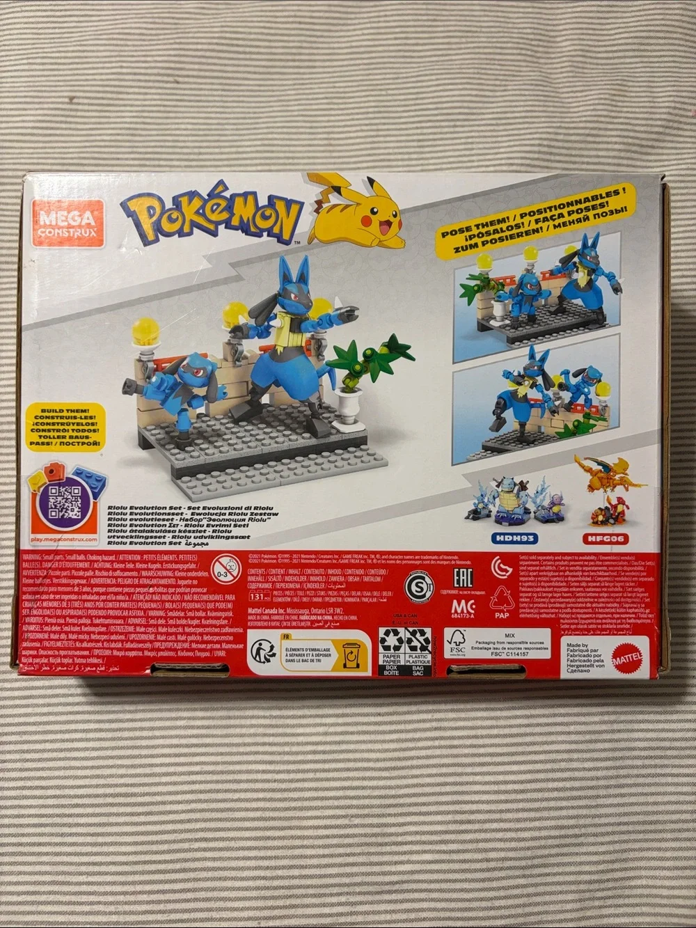 NIB MEGA Construx Pokemon Riolu Evolution Set 131pc Sealed HHY94